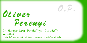 oliver perenyi business card